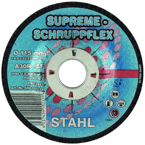 SCHRUPPSCHEIBE SUPREME STAHL 115X6,0 MM