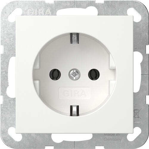 SCHUKO-EINSATZ SYSTEM 55 REINWEIß GLÄNZ.
