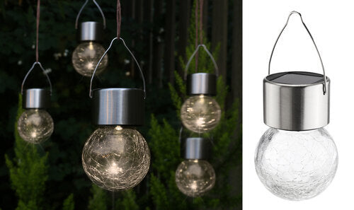 SOLARLAMPE HÄNGELAMPE EDELSTAHL 5ER SET