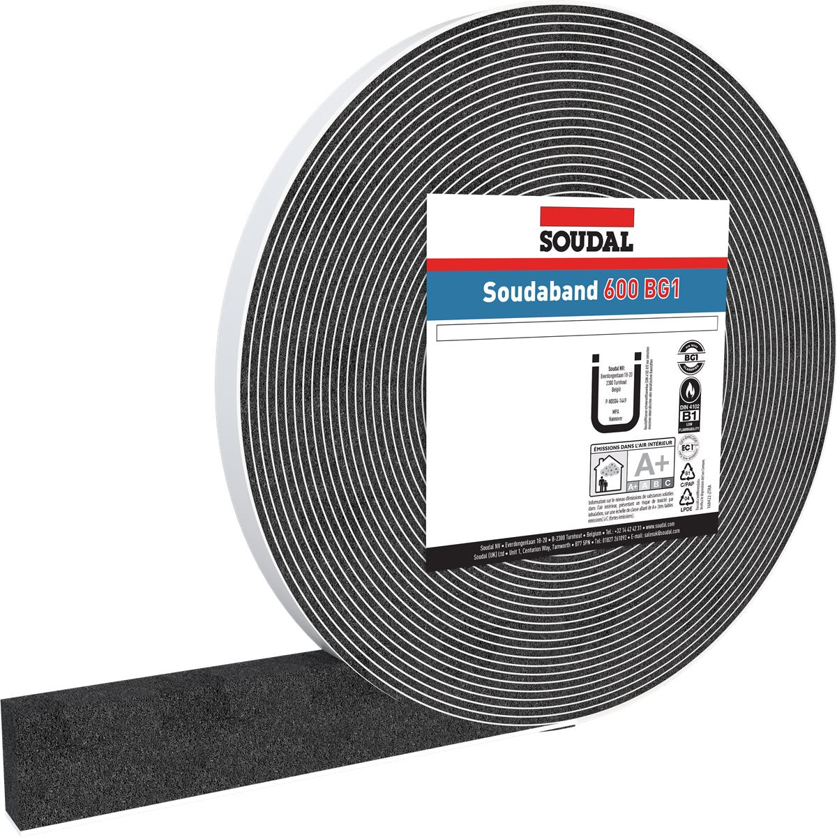 Soudal Soudaband 600 BG1 anthrazit, Rolle