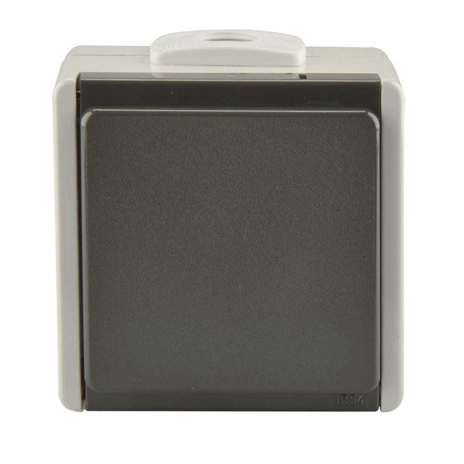 STECKDOSE GRAU/DUNKELGRAU 1-FACH AP FR