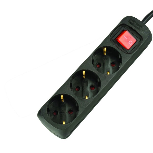 STECKDOSENLEISTE 3F KISI MIT SCHALTER 3M