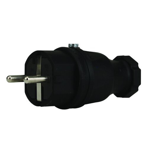 STECKER SCHWARZ VOLLGUMMI SCHUKO