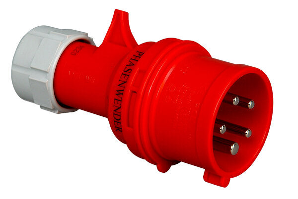 STECKER CEE 5POLIG 16A IP44 ROT