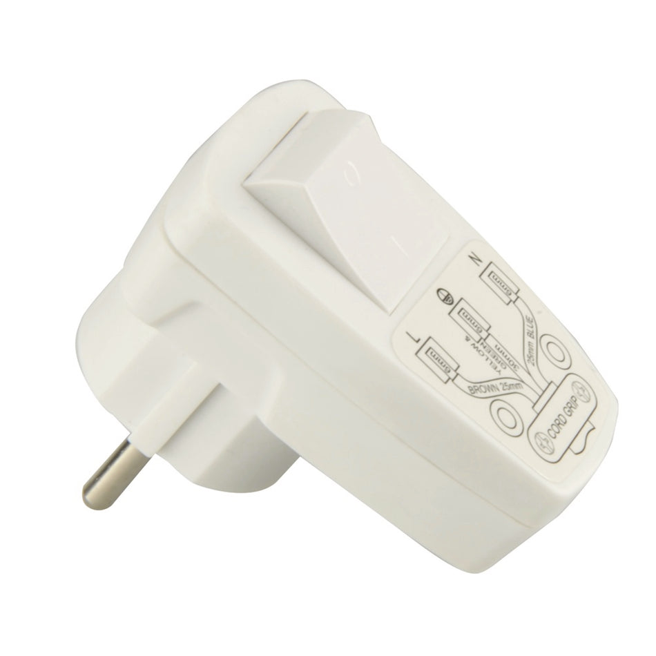 STECKER WEIß PVC M.AUSSCHALTER SCHUKO