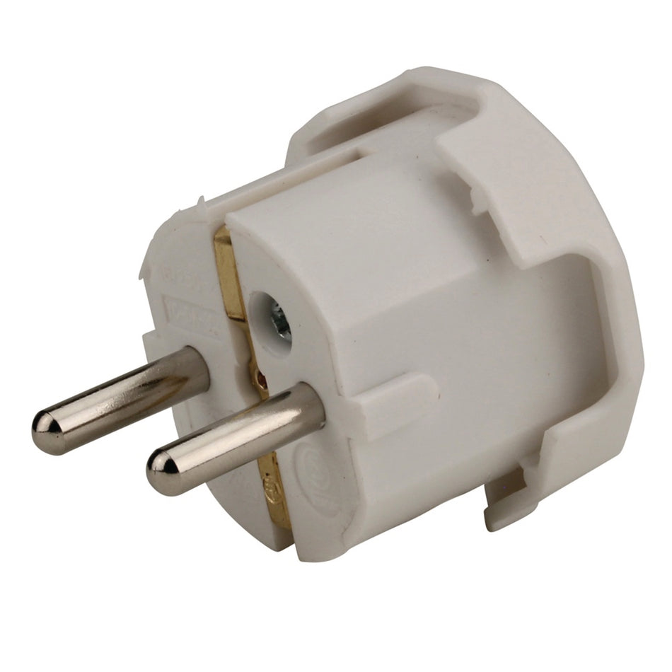 STECKER WEIß PVC SEITLICHE EINFÜHRUNG