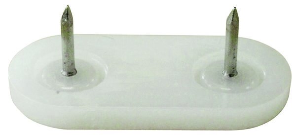 STUHLGLEITER MIT NAGEL KU WEIß 45X20 MM