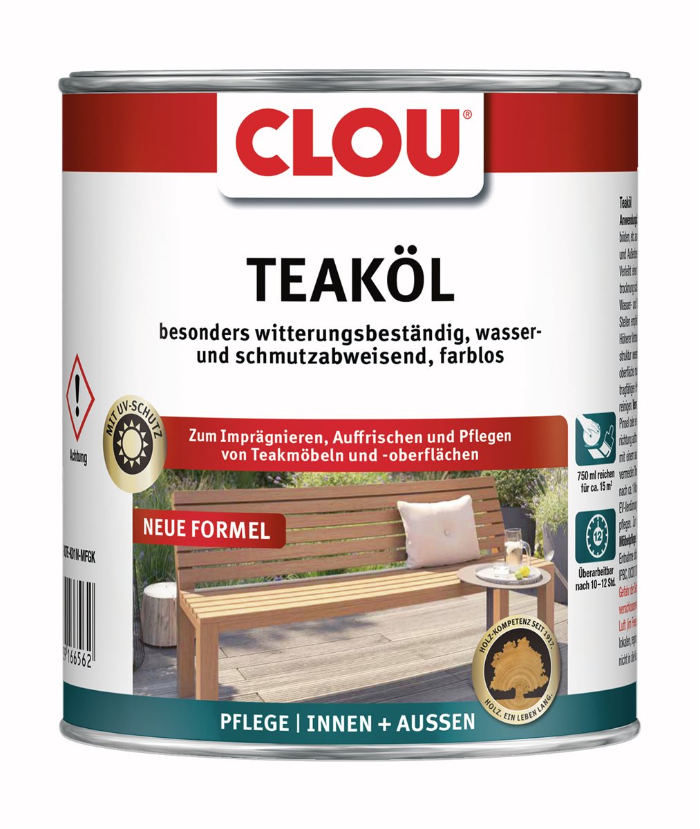 CLOU Teak-Öl farblos, 750 ml