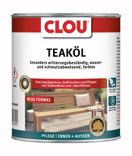 CLOU Teak-Öl farblos, 750 ml