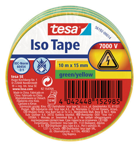 TESA ISOLIERBAND GRÜN\/GELB 10MX15MM