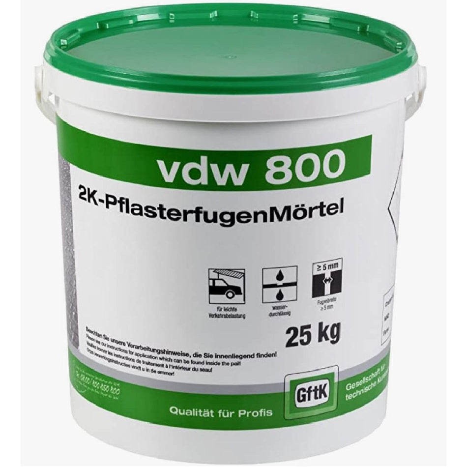 VDW 800 2K-PFLASTERFUGENMÖRTEL BASALT, 25 KG