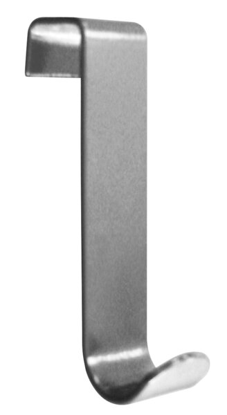 TÜRGARDEROBENHAKEN NICKELFARBIG 85 MM