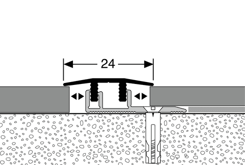 ÜBERGANGSPROFIL PF 578V EDELSTAHL 100 CM