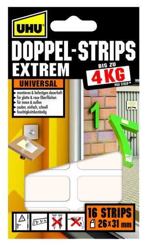 UHU DOPPEL STRIPS EXTREM 16 ST.