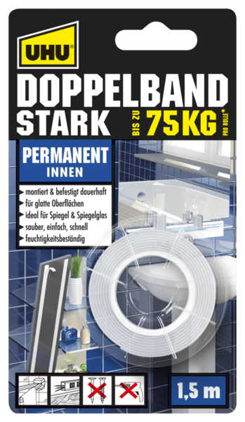 UHU DOPPELBAND STARK 19MMX1,5M