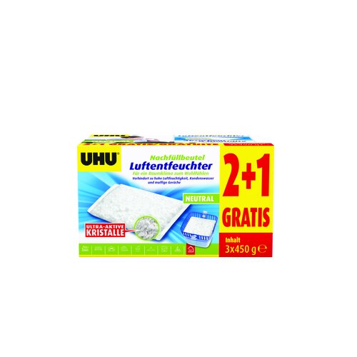 UHU LUFTENTFEUCHTER NACHFÜLLB. 450G 2+1