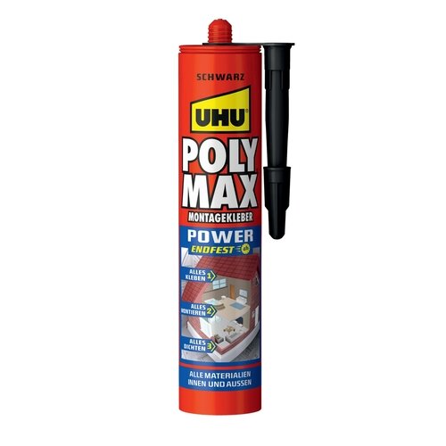 UHU POLY MAX POWER SCHWARZ KARTU. 425G