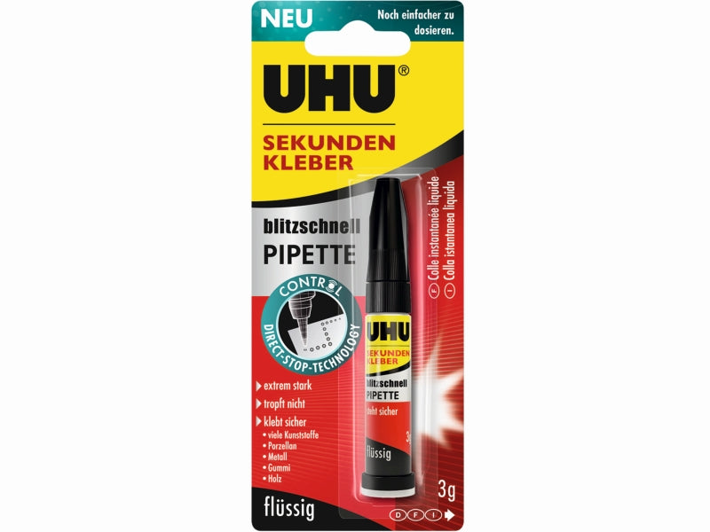 UHU SEK.KLEBER BLITZSCHNELL PIPETTE 3G