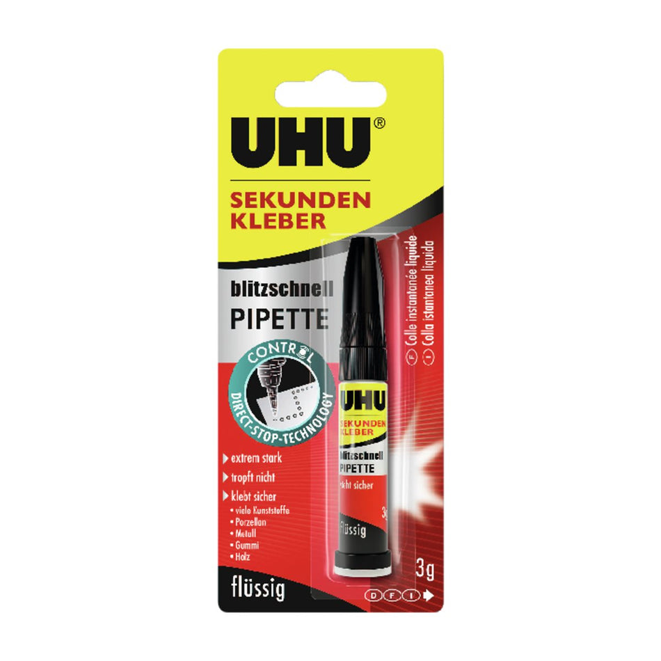 UHU SEK.KLEBER BLITZSCHNELL PIPETTE 3G