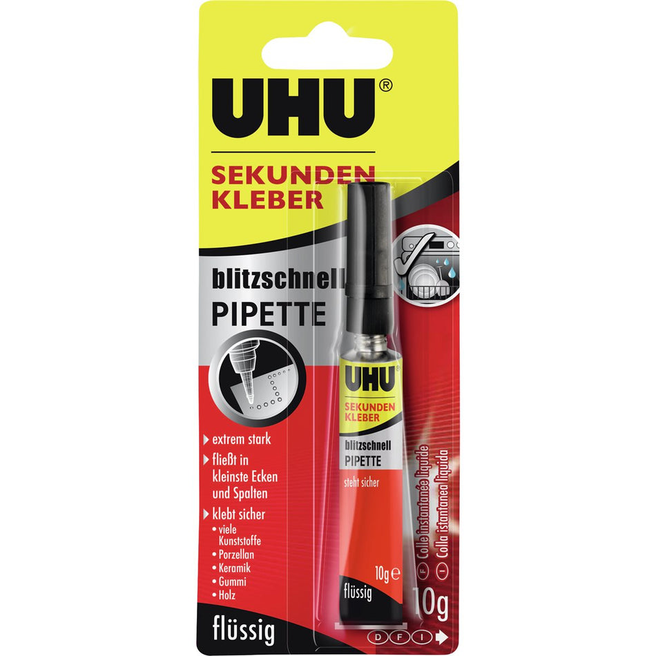 UHU SEK.KLEBER BLITZSCHNELL PIPETTE 10G