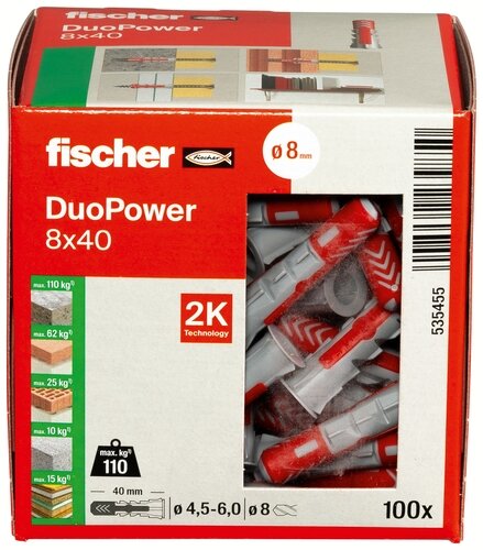 UNIVERSALDÜBEL DUOPOWER 8X40 LD
