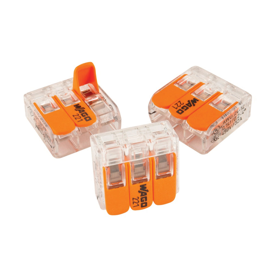 VERBINDUNGSKL WAGO 3POL 0,2-4MM² 3ST