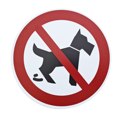 VERBOTSSCHILD HIER KEIN HUNDEKLO Ø200 MM