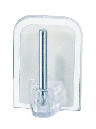 VITRAGENHAKEN KUNSTSTOFF TRANSP. 17X24MM