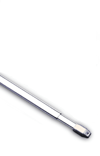 VITRAGESTANGE EXTRA KUNSTST. CHROM 80CM