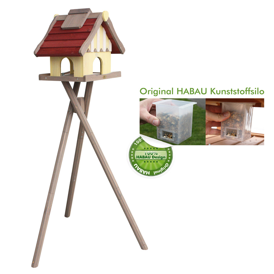 VOGELHAUS NORWEGEN MIT SILO UND STÄNDER