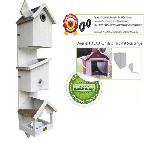 VOGELSTATION TRIPLE MIT TELLER KIEFER WS