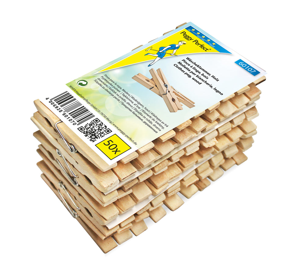 WÄSCHEKLAMMER HOLZ 50ER PACK
