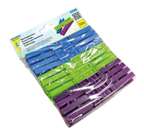 WÄSCHEKLAMMER KUNSTSTOFF 50ER PACK