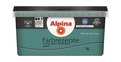 WANDFARBE FARBREZEPTE PETROL DE LUXE 1L