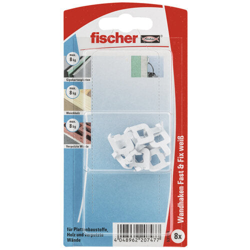 WANDHAKEN FAST & FIX WEISS  (8 STÜCK)