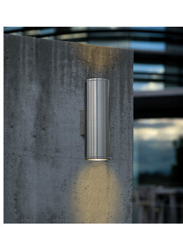 WANDLEUCHTE RIGA LED GU10 2X3W EDELSTAHL