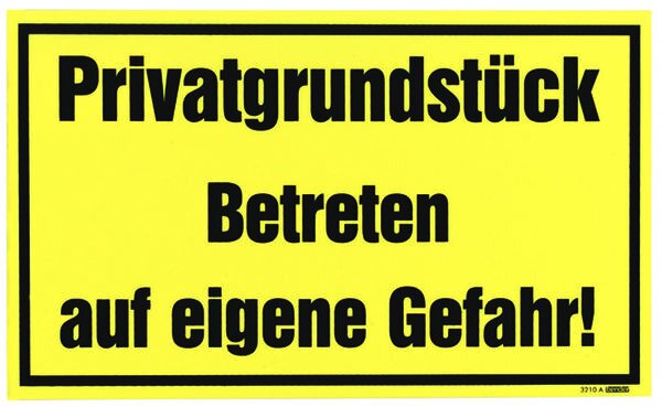 WARNSCHILD EIN- U. AUSFAHRT 250X150 MM