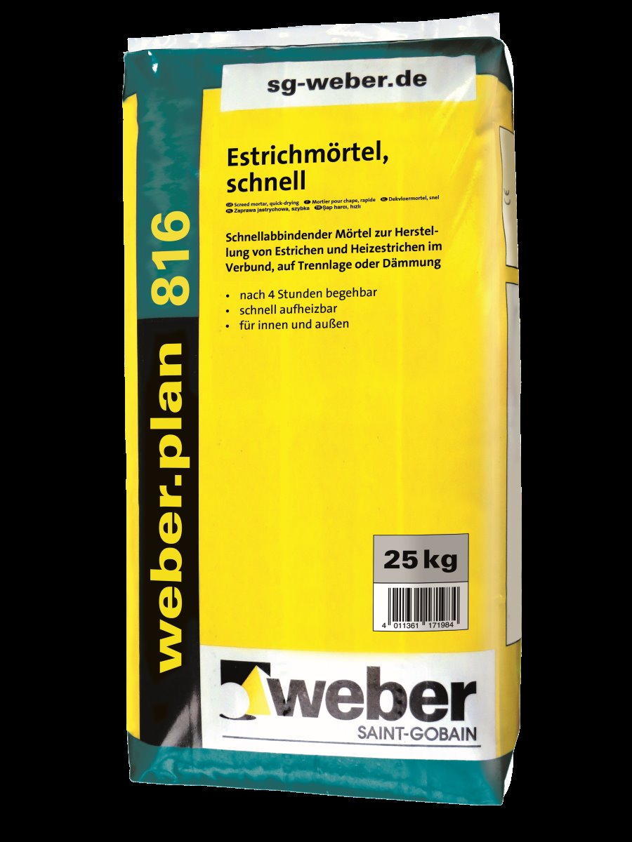 WEBER.PLAN 816 ESTRICHMÖRTEL GRAU 25KG