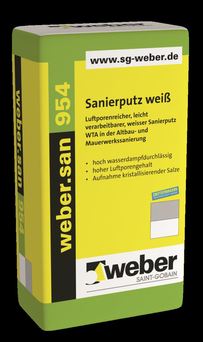 WEBER.SAN 954 SANIERPUTZ WEIß 25KG