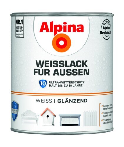 WEIßLACK F.AUßEN GLÄNZEND 750ML
