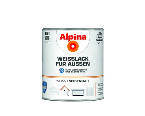 WEIßLACK F.AUßEN SEIDENMATT 750ML