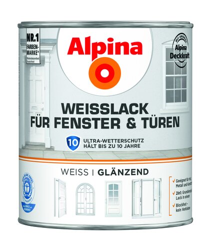 WEIßLACK F.FENSTER & TÜREN GLÄNZ. 750ML
