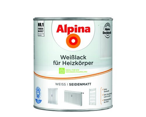 WEIßLACK FÜR HEIZKÖRPER SEIDENMATT 2L