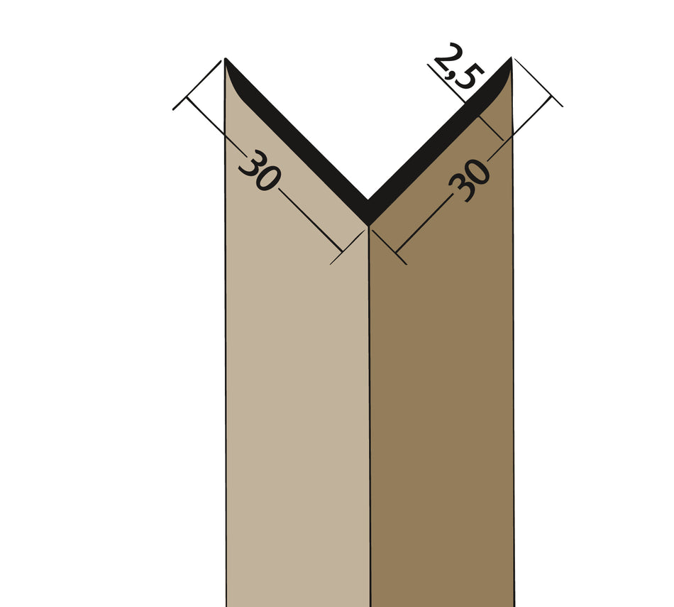 WINKELPROFIL 3524 30X30MM 2,5M SCHWARZ