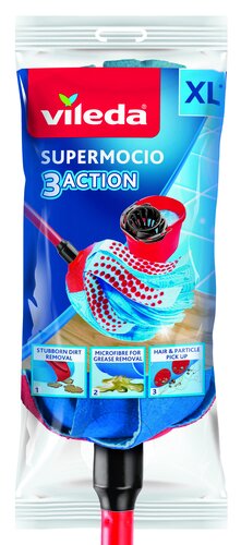 WISCHMOP SUPER 3XACTION VELOUR MIT STIEL