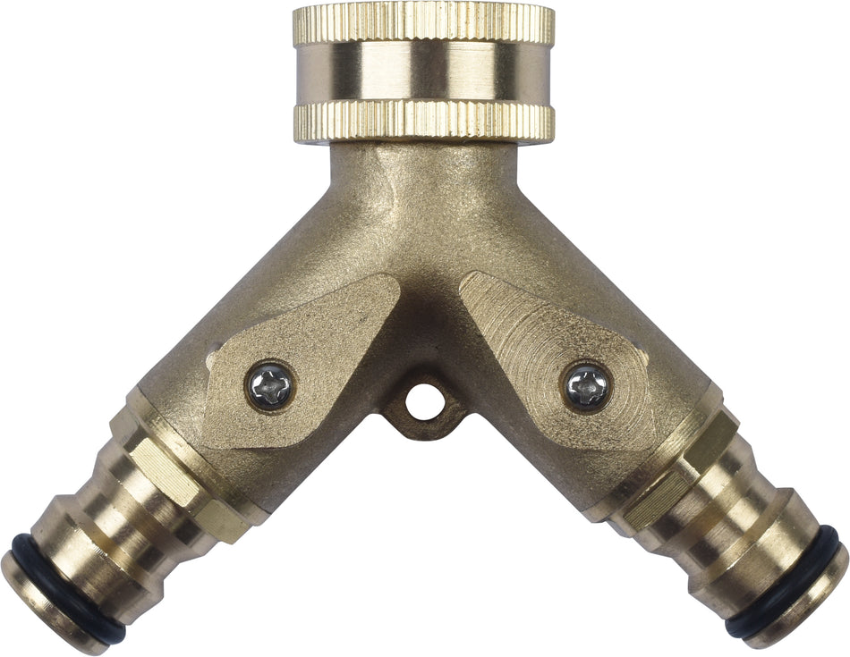 Y-VERTEILERST.M.2 KUGELHÄHN. 3/4"