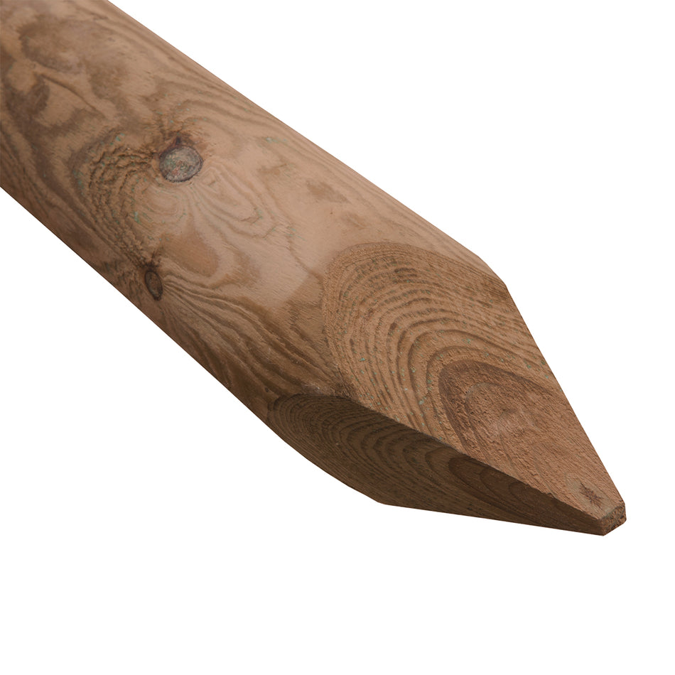 ZAUNPFAHL RUND GESPITZT BRAUN 8X200CM