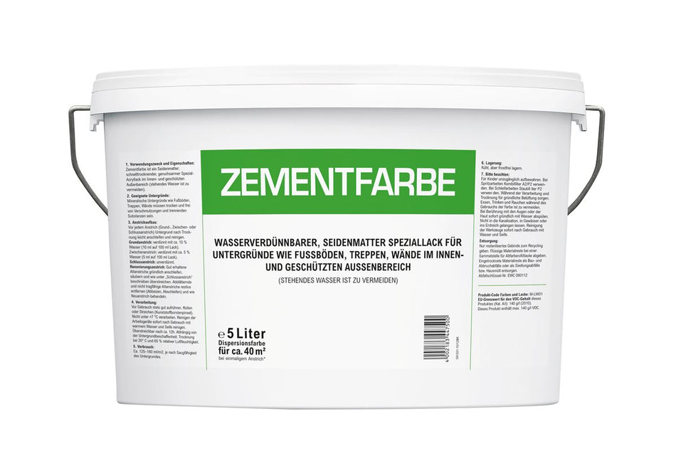 ZEMENTFARBE GRAU 5L
