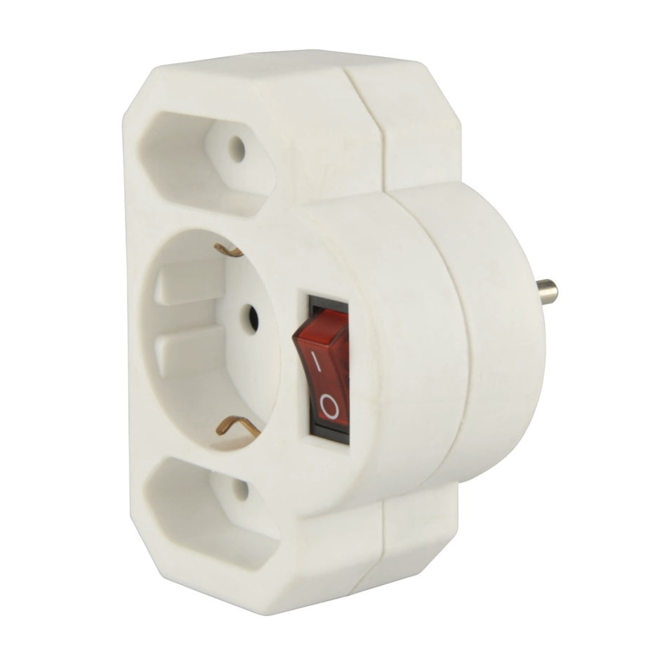 ZWISCHENSTECKER SCHUKO EURO WEIß 2 ST.